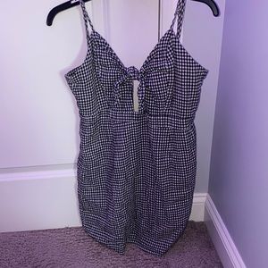 Black and white checkered casual dress. Size large